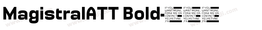 MagistralATT Bold字体转换